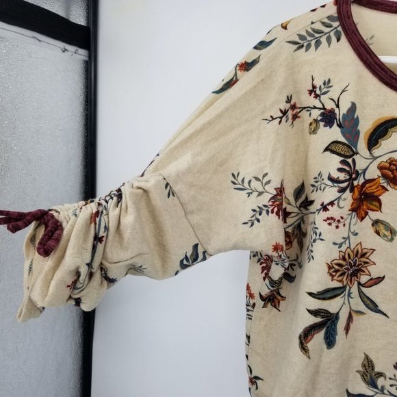 Persaya Floral Ruched Women's Blouse Top Shirt Size XL - Picture 6 of 8